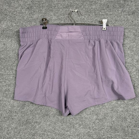 New Nike Womens Size XL Dri-Fit Brief Lined Training Shorts Pink Elastic Waist - Picture 2 of 10